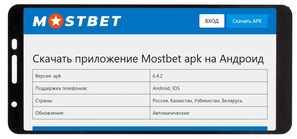 Скачать Мостбет апк